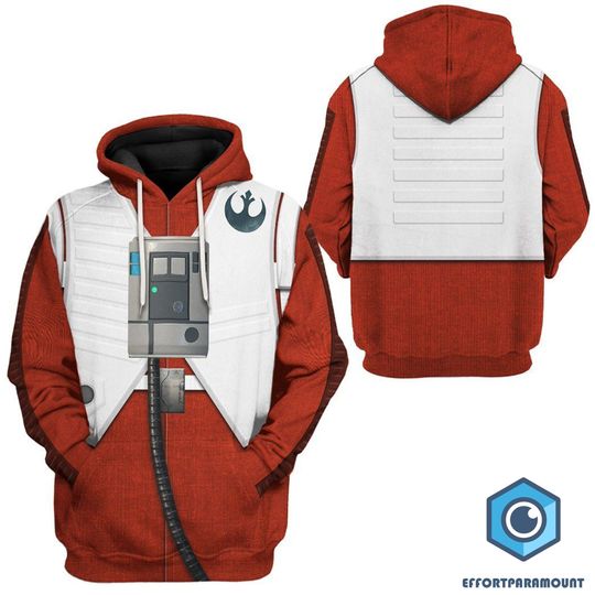 StarWar Poe Dameron 3D Full Over Print Hoodie, Halloween Cosplay Hoodie, Galaxy's Edge Shirt, Halloween Party