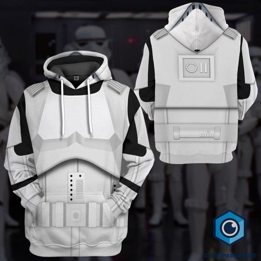 Starwars Stormtrooper Full Over Print 3D Hoodie, Darth Vader Stormtrooper Halloween Cosplay Shirt, Galaxy Edge Hoodie