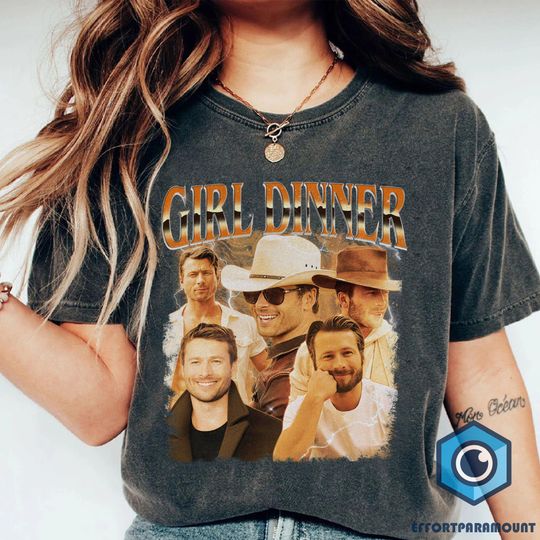 Discover Glen Powell Shirt, Girl Dinner Glen Powell Vintage Shirt, If You Feel It, Chase It T-Shirt, Gift for Woman and Man Unisex T-shirt