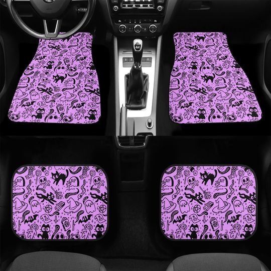 Discover Pastel Goth Spooky Car Mats Spooky Cute Car Accessories Car Mat Set Creepy Cute Custom Car Mats Pastel Witchcore Car Accessories, Car Mats