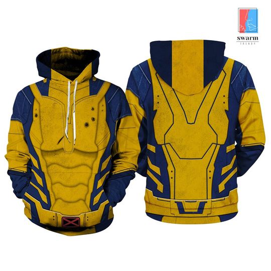 Deadpool & Wolverine Hoodie, Wolverine Cosplay Shirt, Xmen Superhero Hoodie, Deadpool 3 Movie Shirt, Hugh Jackman, Wolverine Shirt