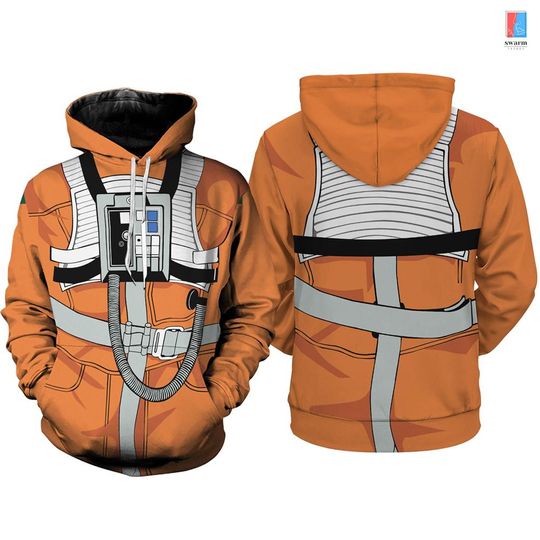 Discover Starwars Rebel Pilot Full Over Print Hoodie | Rebel Pilot Halloween Costume Shirt | Starwars Poe Dameron Shirt | Starwars Christmas Shirt