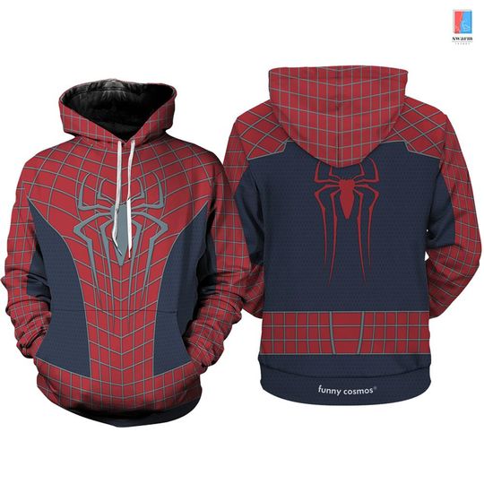 Discover Spider Man Full Over Print Hoodie | Spider Man Halloween Costume | Peter Parker Spider Man | Superhero Shirt | Spiderman Christmas Shirt