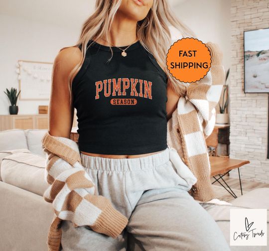 Discover Retro Pumpkin Season Tank, Pumpkin Tee, Pumpkin Shirt, Fall Tank, Autumn Tank