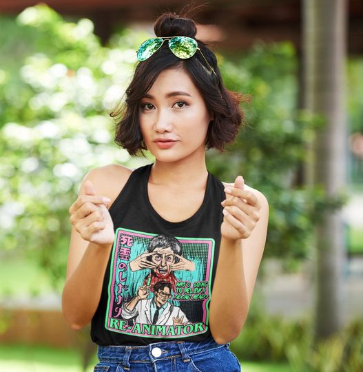 Discover 80s horror tank top, vintage japanese horror poster tank top