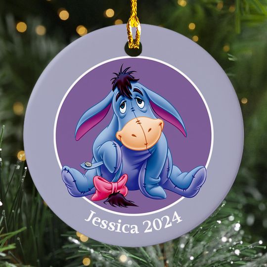 Discover Personalized Donkey Christmas Ornament, Baby Donkey Customized 2024 Christmas Tree Decor, Animal Xmas Gift For Kid, Donkey Xmas Gift