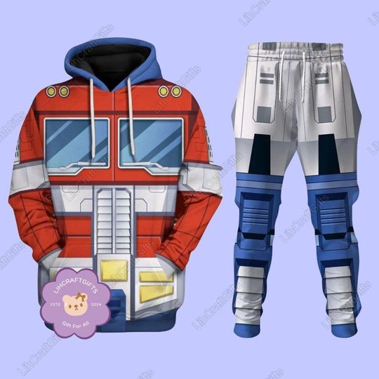 Halloween Transformers Optimus Prime Hoodie/Joggers, Transformers Costume Cosplay Shirt, Transformers Sweatpants