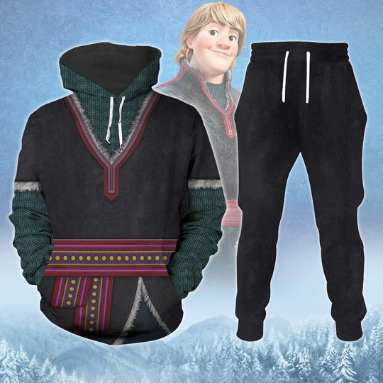 Discover Kristoff Frozen Costume Cosplay Hoodie Jogger, Disneyworld Princess, Frozen Elsa Anna Shirt, Costume Adult Hoodie, Kristoff Shirt