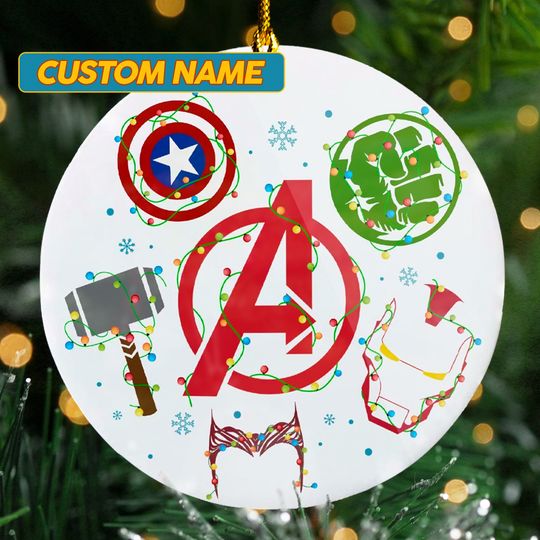 Superhero Icon Christmas Ornament, Hero Group 2024 Christmas Tree Decor, Superhero Gift For Kid, Heros Family Christmas Ornament