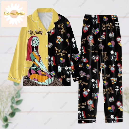 Discover Halloween Sally Pajamas Set, Nightmare Before Christmas Pjs, Jack And Sally, Disney Halloween 2024 Holiday Pajamas, Pjs For Women
