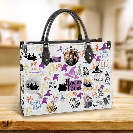 Discover Hocus Pocus Leather Handbag, Sanderson Witches Bag, Custom Wallet/Shoulder Bag, Travel Bag