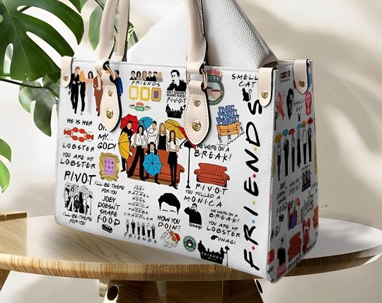 Discover Friends Series Leather Handbag, Friends Halloween Bag, Bag Gift, Travel Bag