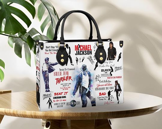 Michael Jackson Leather Handbag, Michael Jackson Bag, Bag Gift, Travel Bag