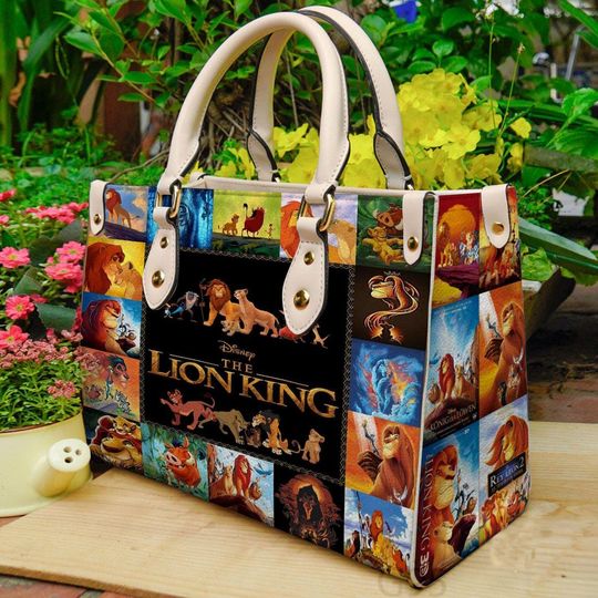 Lion King Leather Handbag, Disney Lion King Bag, Bag Gift, Travel Bag