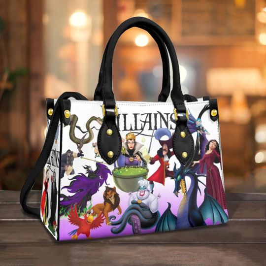Ursula Villains Leather Handbag, Disney Villains Bag, Travel Bag