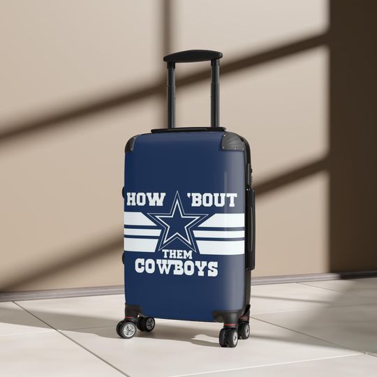 How 'Bout Them Cowboys Suitcase | Dallas Cowboys Luggage | football Team Travel Bag | Durable & Stylish | Perfect for Football Fans