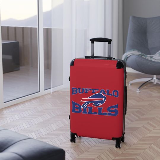 Buffalo Bills Suitcase | football Team Luggage | Bills Travel Bag | Football Fan Gear