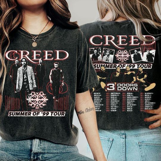 Discover Creed Summer Of 99 Tour Shirt, Creed World Tour 2024 Concert Unisex Shirt, Hoodie, Sweatshirt