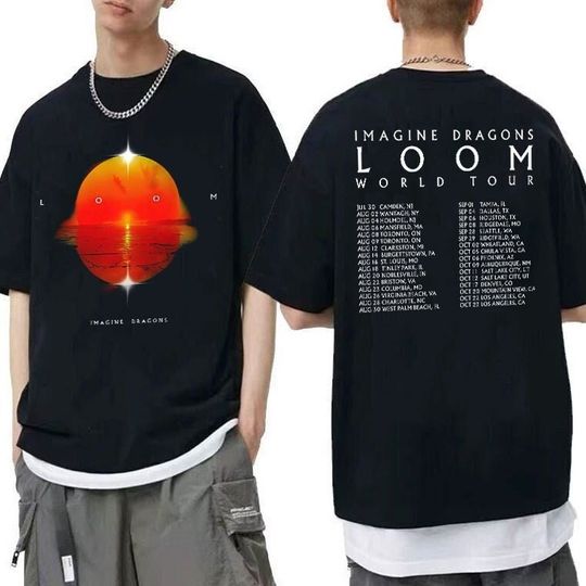 Discover Vintage Loom Imagine Dragons Double-side Shirt, Imagine Dragons Tour Date T-Shirt, Imagine Dragons 2024 Tour Merch Shirt, Shirt For Fan