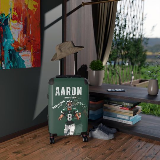 Discover AARON RODGERS New York Football suitcase, New York suitcase, Gift For New York Fans, Dad Football gift, Christmas gift