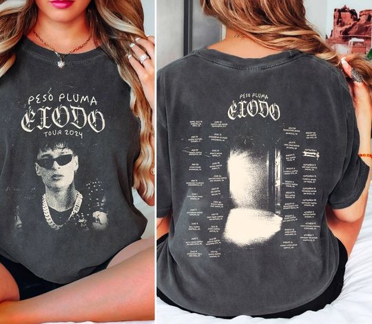 Discover Peso Pluma Both Sides Shirt, Vintage Peso Pluma Concert Tour Tee, Peso Pluma Music Album Shirt, Funny Gift For Fans