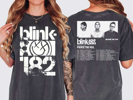 Discover B182 One More Time 2024 Tour Shirt, B182 Band Comfort Colors Shirt, B182 Tour Merch,Rock Band B182 Shirt,B182 Shirt