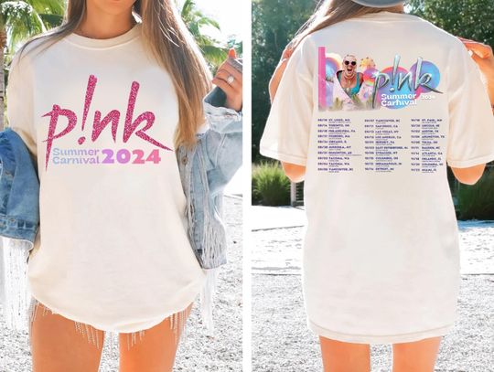 Discover P!nk Summer Carnival 2024 Shirt, Trustfall Album Tee, Pink Singer Tour, Music Festival Shirt, Concert Shirt, Tour Shirt, Pink Music Shirt