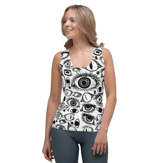 Discover EYES Tank Top, Funny Halloween Tank Top