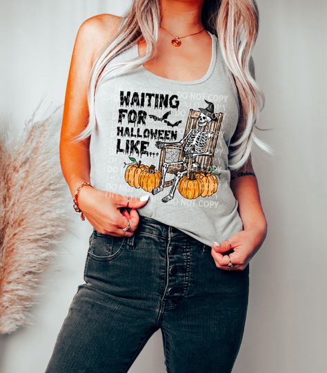 Discover Waiting around for Halloween Tank top/Womens Shirt