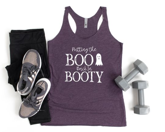 Discover Putting The Boo Back In Booty Funny Women's Halloween Workout Tank Top