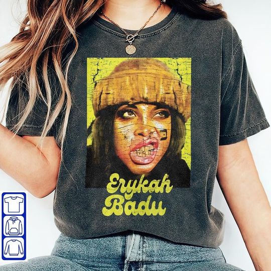 Erykah Badu T-Shirt Tee Unisex Short Sleeve Full Size