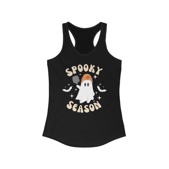 Women's Ideal Racerback Tank Halloween, Spooky Season Pickleball Tank Top