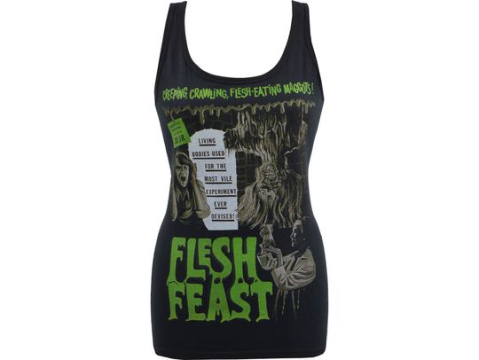 Discover Women's Horror Tank Top Flesh Feast Veronica Lake B-Movie Cult Maggots