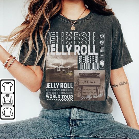Discover Jelly Roll Music Shirt, 90s Y2K Merch Vintage Jelly Roll Backroad Baptism Tour Tickets Album Whitsitt Chapel Graphic Tee