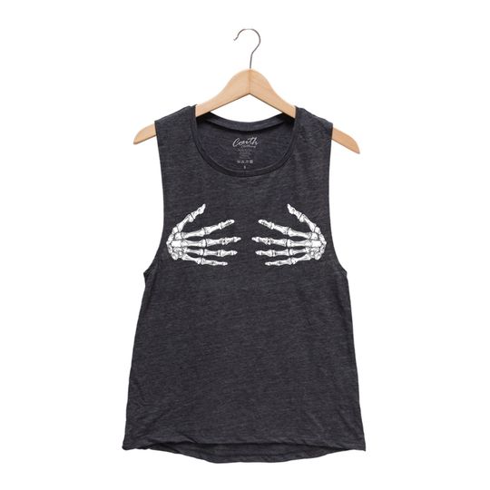 Discover Skeleton Hand Shirt Halloween Tank Top for Women Funny Gift for Her Graphic  Tank Top