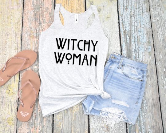 Witchy Woman Racerback Tank, Witchy Women Tank Top, Witchy Woman Tank