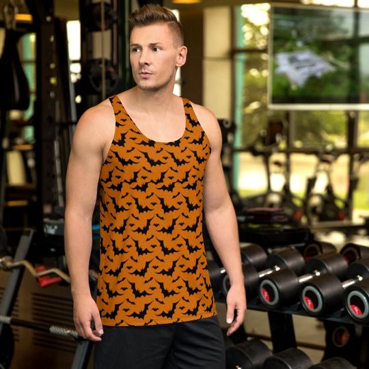 Discover Mens HALLOWEEN TANK TOP All Over Print Tank Top for Men Halloween Bat Tank Top