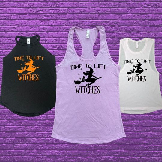 Discover Halloween Workout Tank, Powerlifting Tank, Witch Tank Top, Halloween CrossFit Top