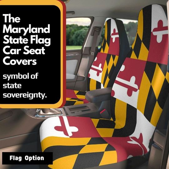 Discover Maryland Flag Car Seat Covers, Car Accessory Gift Idea, Custom Car Gift for Him / Her Gift for Car Owners Maryland Flag Car Seat Protector