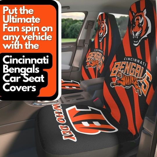 Discover Magical Cincinnati Bengals Car Seat Covers Cincinnati Bengals Custom Truck Seat Protectors Bengals Fan Gift for Her Gift for Him