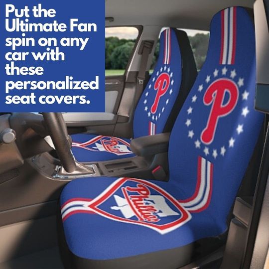 Car Seat Phillies Car Seat Covers, Philly Blue car seat covers, baseball fan gift, car accessories gift, Philly fan gift
