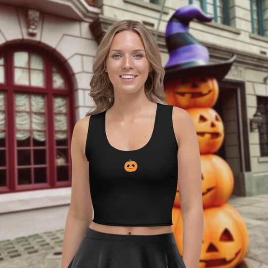 Discover Lil Boo Crop Top, HHN Cropped Tank, HHN Pumpkin Crop Tank  Top