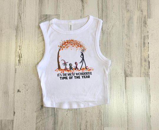 Lock Shock Halloween Crop Tank , Womens Lock Shock Barrel Crop Tank  Top