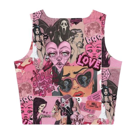Discover Horror Lovers / Emo- Gothic Fashion Crop Tank  Top