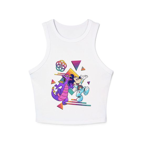 Discover Epcot Disney Trip Women's Micro Rib Racer Tank Top