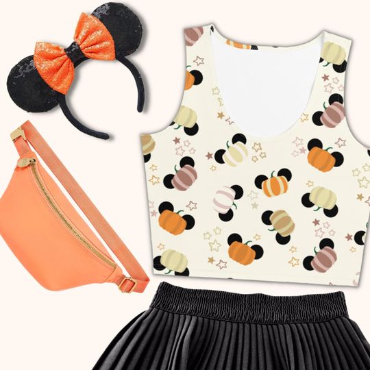 Discover Pumpkin Spice Crop Top  Fall running Top   Halloween Crop Tank  Top