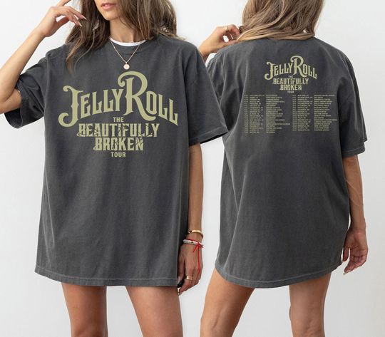 The Beautifully Broken Tour, Jelly Roll Tee For Fan, Country Concert Beautifully Broken Tour 2024
