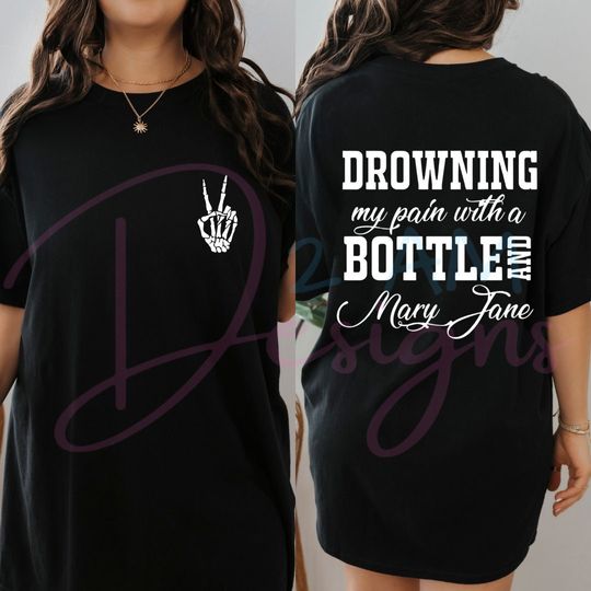 Discover Jelly Roll Shirt - Jelly Roll Drowning My Pain Shirt - Jelly Roll - Backroad Baptism Tour Shirt Back Design - Jelly Roll Merch