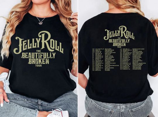 Discover Jelly Roll The Beautifully Broken Tour 2024 Shirt, Jelly Roll Fan, Jelly Roll 2024 Concert Shirt, The Beautifully Broken 2024