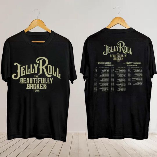 Discover The Beautifully Broken Tour 2024 Jelly Roll Shirt, Jelly Roll Merch, The Beautifully Broken Tour 2024 Shirt, Jelly Roll 2024 Tour Tee
